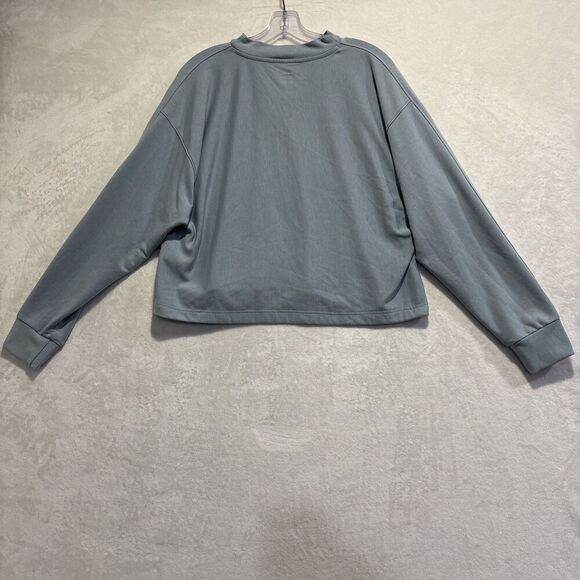 Under Armour Sweatshirt Women's Medium Blue Rival Terry Oversized Crew Pullover - Picture 7 of 14